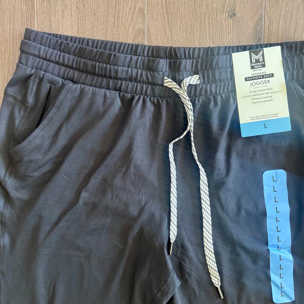 Members Mark Favorite Soft Jogger Pants Bundle Women Large Gray Black Lounge - Picture 5 of 16